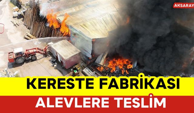 Kereste Fabrikası Alevlere Teslim Oldu