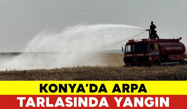 Konya'da Arpa Tarlasında Yangın