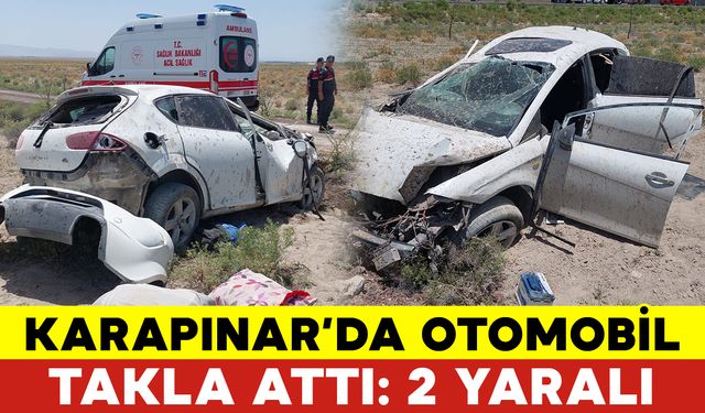 Konya'da Otomobil Takla Attı: 2 Yaralı