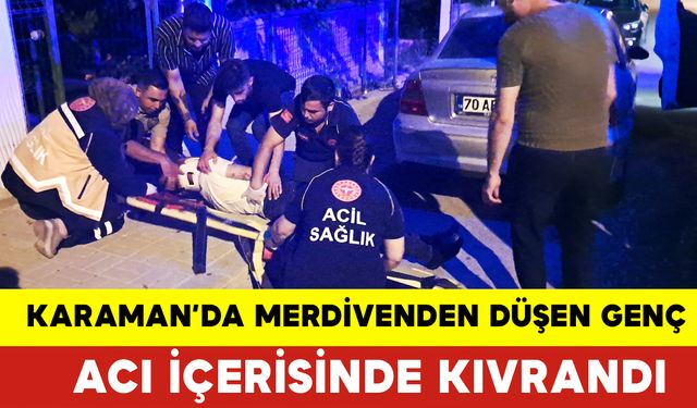 Merdivenden Düşen Genç Acı İçerisinde Kıvrandı