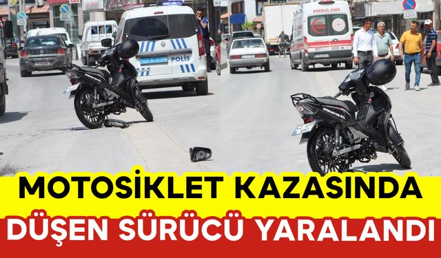 Motosiklet Kazasında Düşen Sürücü Yaralandı