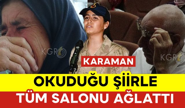 Ortaokul Öğrencisi Okuduğu Şiirle Salonu Gözyaşlarına Boğdu