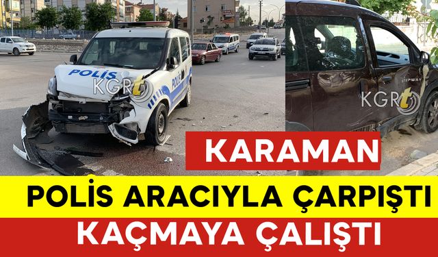 Polis Aracıyla Çarpıştı Kaçmaya Çalıştı Ama Kaçamadı