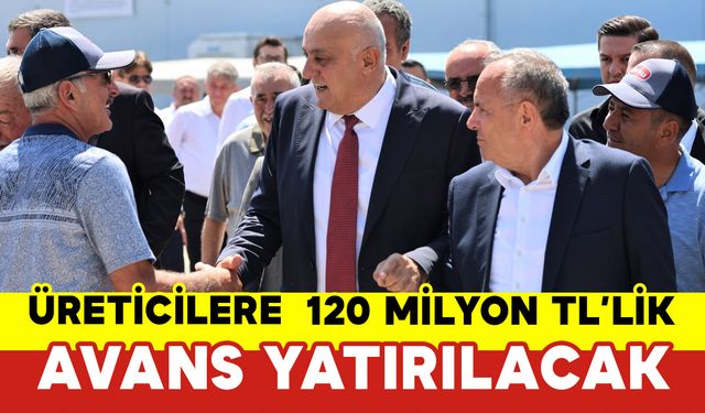 Üreticilere 120 Milyon TL'lik Avans Yatırılacak