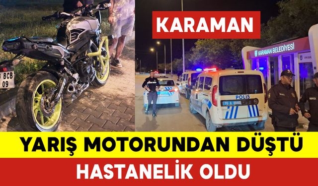 Yarış Motorundan Düştü Hastanelik Oldu