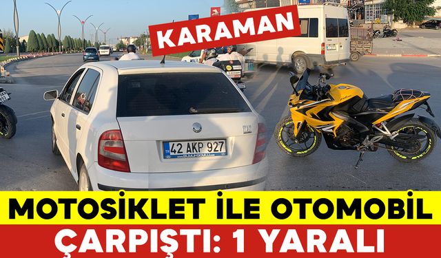 Yarış Motosikleti ile Otomobil Çarpıştı: 1 Yaralı