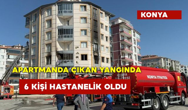 Apartmanda Çıkan Yangında 6 Kişi Hastanelik Oldu