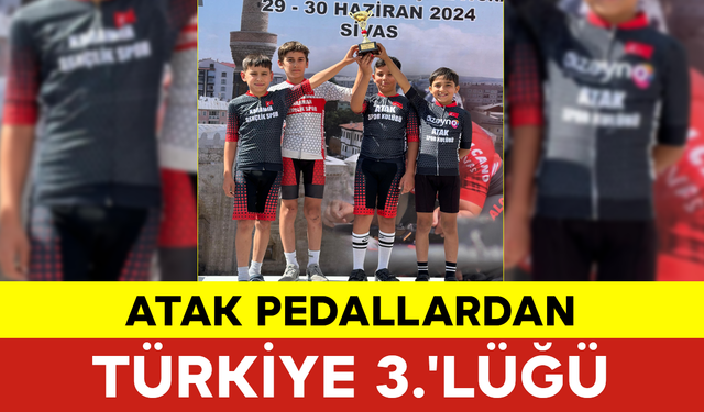 Atak Pedallardan Türkiye 3.'lüğü
