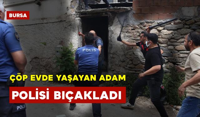 Çöp Evde Yaşayan Adam Polisi Bıçakladı