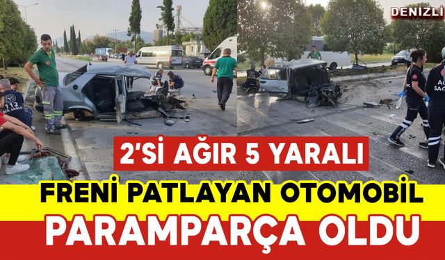 Freni Patladı Paramparça Oldu: 2'si Ağır 5 Yaralı