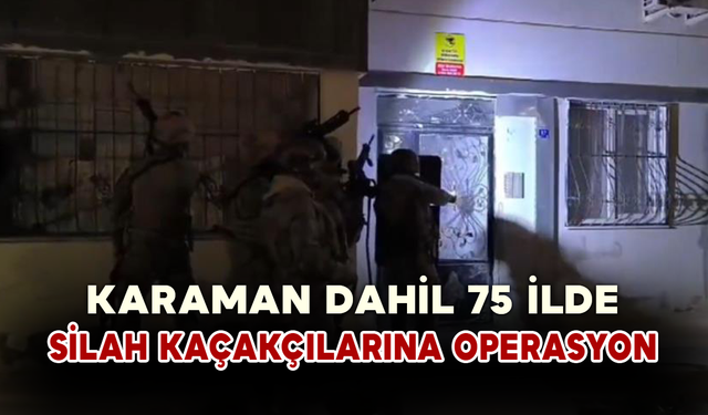 Karaman Dahil 75 İlde Silah Kaçakçılarına Operasyon