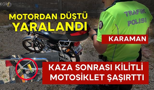 Kaza Sonrası Kilitli Motosiklet Şaşırttı