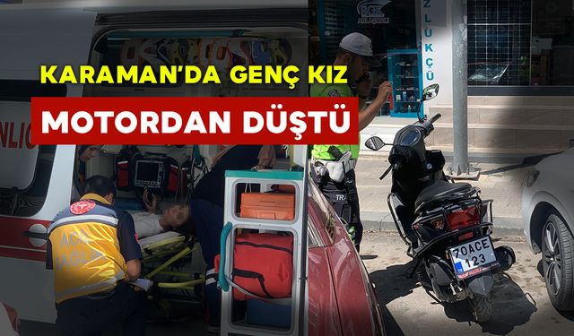 Motosikletten Düşen Genç Kız Yaralandı