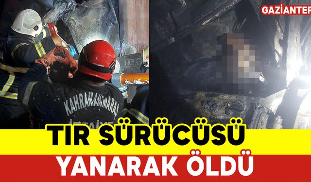 Kazada Tır Sürücüsü Yanarak Öldü