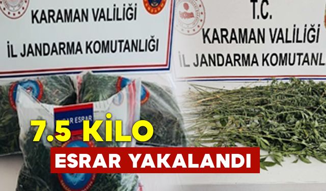 7.5 Kilo Esrar Yakalandı