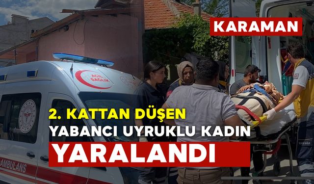 Cam Silerken 2’nci Kattan Düşen Yabancı Uyruklu Kadın Yaralandı