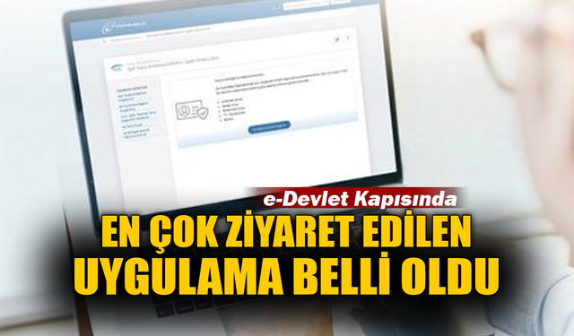 e-Devlet Kapısında En Çok Ziyaret Edilen Uygulama Belli Oldu