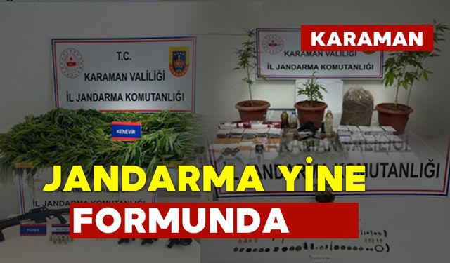 Jandarmadan Suçlulara Darbe: Uyuşturucu ve Tarihi Eser Ele Geçirildi