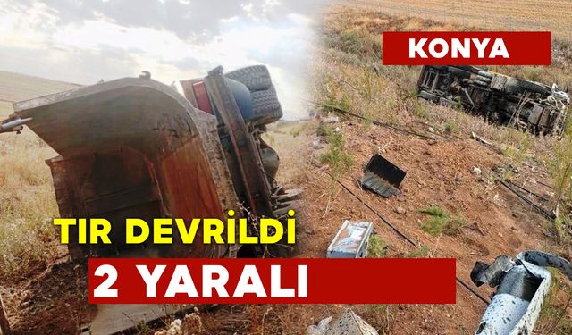 Kamyon Şarampole Devrildi: 2 Yaralı