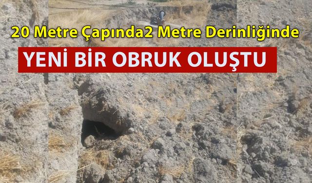 Karapınar'da Yeni Bir Obruk Oluştu