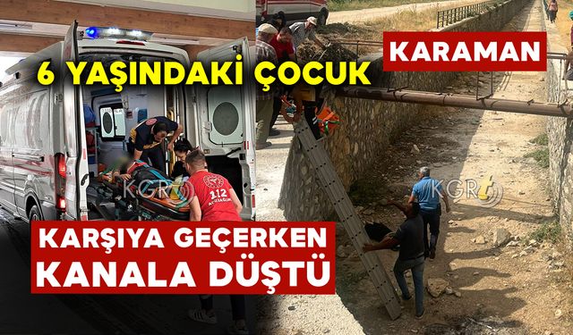 Karşıya Geçmek İsteyen 6 Yaşındaki Çocuk Sulama Kanalına Düştü