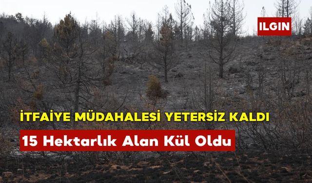 Konya'da 15 Hektarlık Alan Kül Oldu