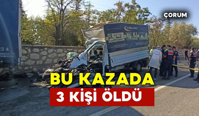 Mobilya yüklü kamyonet kazasında 3 kişi öldü