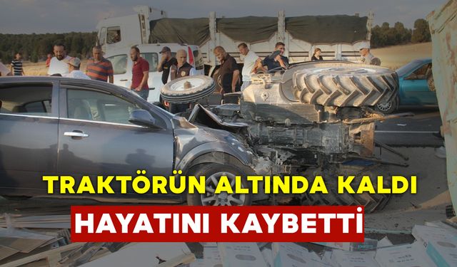 Otomobille Çarpışan Traktörün Sürücüsü Öldü