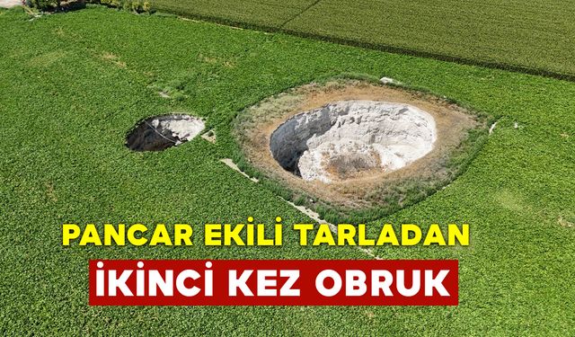 Pancar Ekili Tarlada İkinci Kez Obruk Oluştu