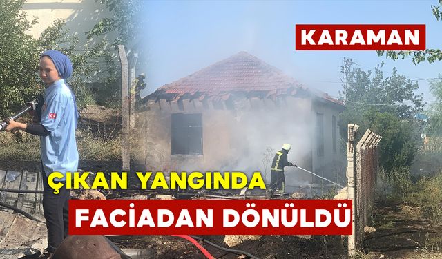 Soğuk Hava Deposunun Bahçesinde Çıkan Yangın Eve Sıçradı