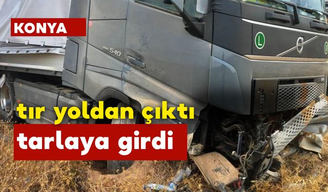 Tır Yoldan Çıktı Tarlaya Girdi