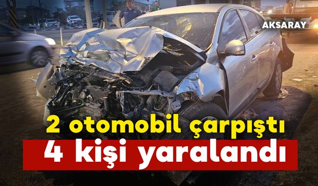 2 araç çarpıştı 1'i çocuk 4 yaralı