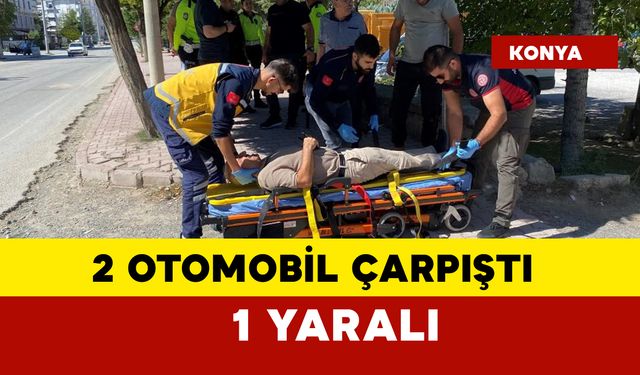 2 otomobil çarpıştı: 1 yaralı