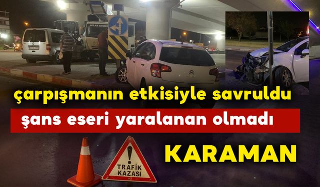 3 araçlı kazada şans eseri kimse yaralanmadı