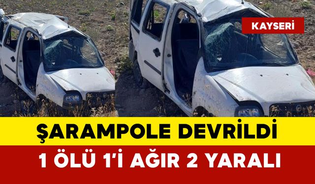 Araç şarampole devrildi: 1 ölü, 1’i ağır 2 yaralı