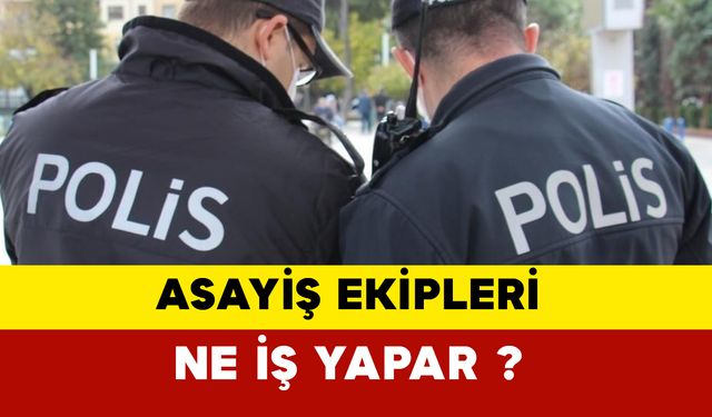 Asayiş ekipleri ne iş yapar?