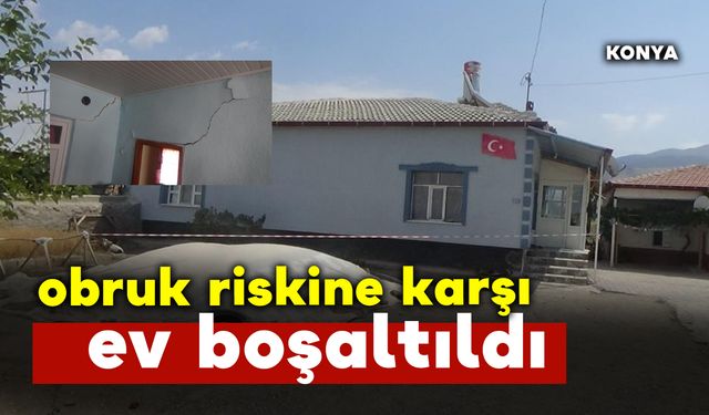 Canlarını zor kurtardılar ev obruk riskine karşı boşaltıldı