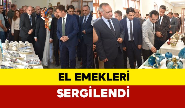 Denetimli serbestlik yükümlüleri el emeklerini sergiledi