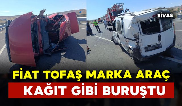 Fiat Tofaş marka araç kazada bu hale geldi