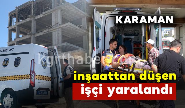 İnşaatın 4. katından 3.kat balkonuna düşen işçi yaralandı