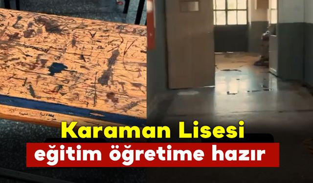 Karaman Lisesi tadilat sonrası bir başka güzel oldu