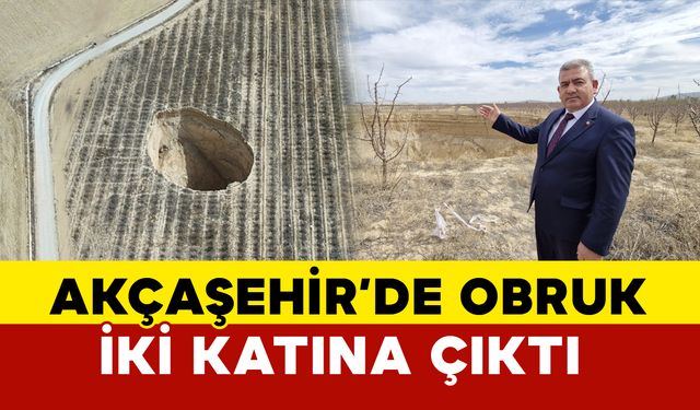 Karaman'da 2 yıl önce oluşan obruğun çevresi ve derinliği iki katına çıktı