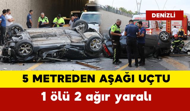 Köprülü kavşak kazasında 1 ölü 2 ağır yaralı