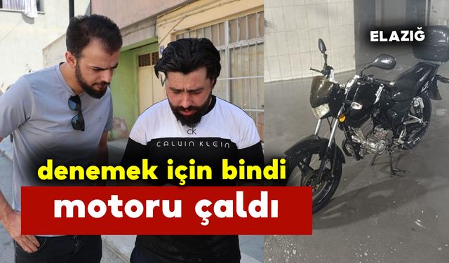 Motor alırken denemek için bindiği motoru çaldı