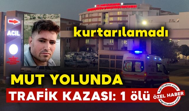 Mut yolundaki kazada ağır yaralanmıştı kurtarılamadı