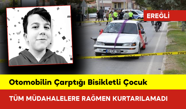 Otomobilin Çarptığı Bisikletli Çocuk Kurtarılamadı