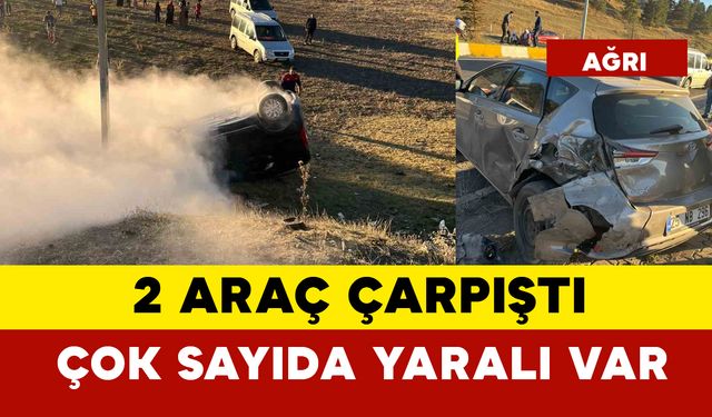 2 araç çarpıştı çok sayıda yaralı var