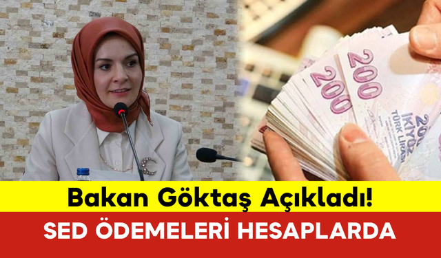 Bakan Göktaş Açıkladı! SED Ödemeleri Hesaplarda