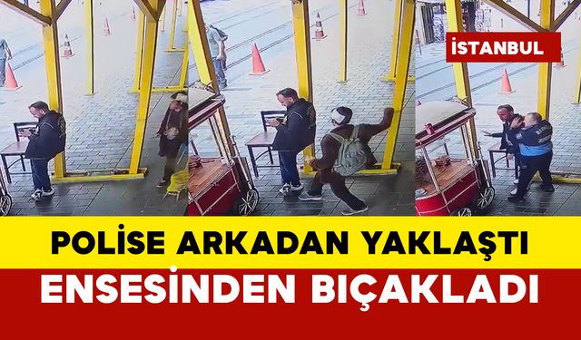 Boynundan Bıçaklanan Polise saldıran şüpheli yakalandı