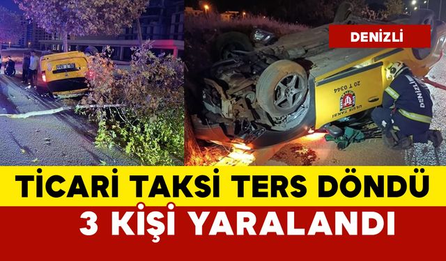 Çarpıştılar sonra 2 araçta ters döndü: 3 yaralı